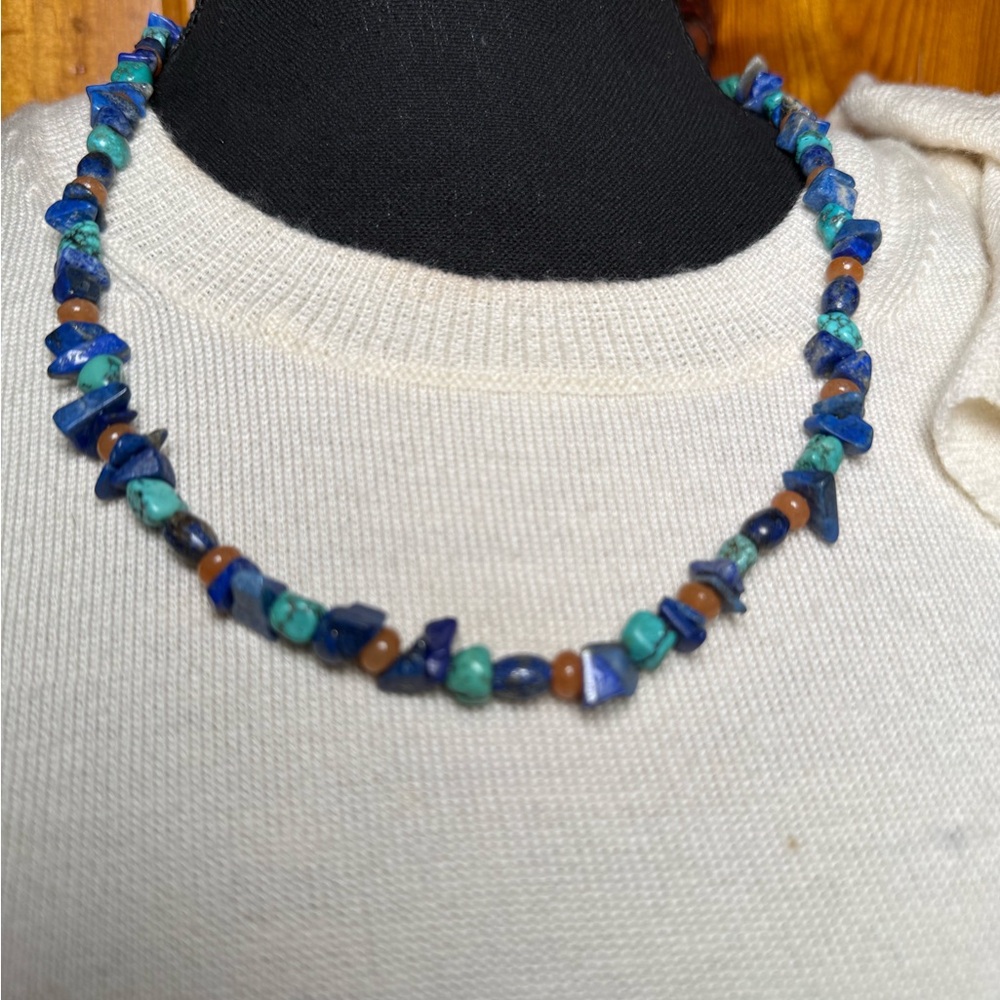 Blue and‎ Turquoise Stone Necklace